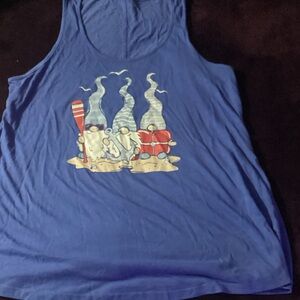 Blue Graphic Women's Tank Top